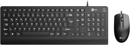 CM103 USB Kablolu Win/Mac Uyumlu Sıvı Dökülmesine Dayanıklı Sağ ve Sol Elle Kullanıma Uygun QWERTY Türkçe Dizilim Tam Boyutlu 1000DPI Optik Kompakt Fare Türkçe Q Klavye & Mouse Set Siyah