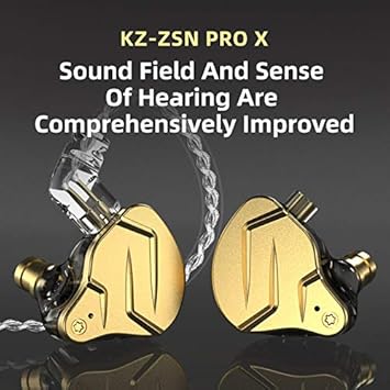 ZSN PRO X 1DD+1BA Dinamik Sürücü Dengeli Armatür Hibrid Kulaklık, HiFi DJ Monito Koşu Spor Gürültü Engelleme, Metal, 2PIN Çıkarılabilir Kablo (Mikrofon ile Siyah) - Görsel 4