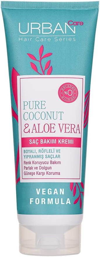Care Pure Coconut & Aloe Vera Boyalı Saçlara Özel Renk Koruyucu Saç Bakım Kremi 250 ml-Vegan