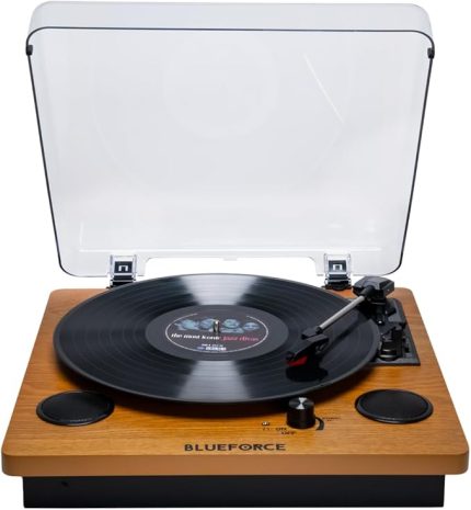 Soprano Ahşap Pikap Plak Çalar Retro Bluetooth Usb SD Kart Aux Dahili Hoparlör