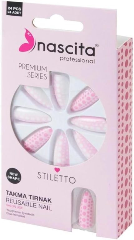 24'lü Stiletto Renkli Takma Tırnak - 186