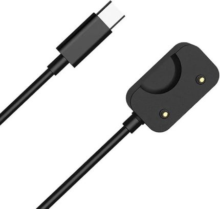 Samsung Galaxy Fit3 ile uyumlu Akıllı Saat için Manyetik Usb Typ-C Şarj Kablosu Galaxy Fit 3 ile uyumlu Kablo Siyah