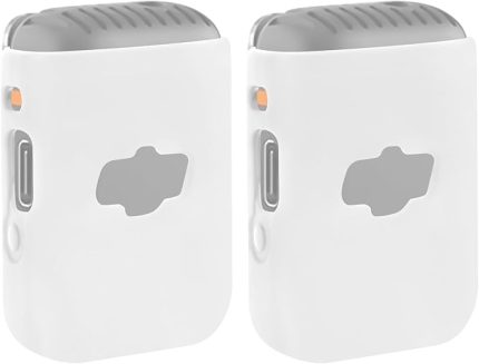 Creators için Mikrofon Kılıf Kapağı DJI Mic 2 Verici, Mikrofon Silikon Koruyucu Cilt, Yumuşak Kollu Kabuk Koruyucu (Beyaz / 2'li Paket)