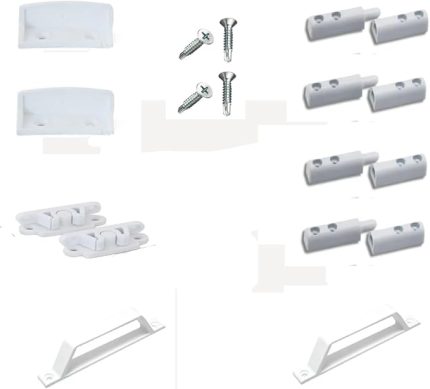 Montaj Seti (2 Adet Tutamak, 2 Adet Çıt Çıt, 4 Adet Menteşe, 2 Adet Kol) 10 Parça