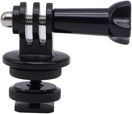 GoPro için alüminyum alaşım Cold Shoe adaptörü, Hero 12/11/10/9/8/7/6/5/4/3 aksiyon kameraları için tripod montaj adaptörü