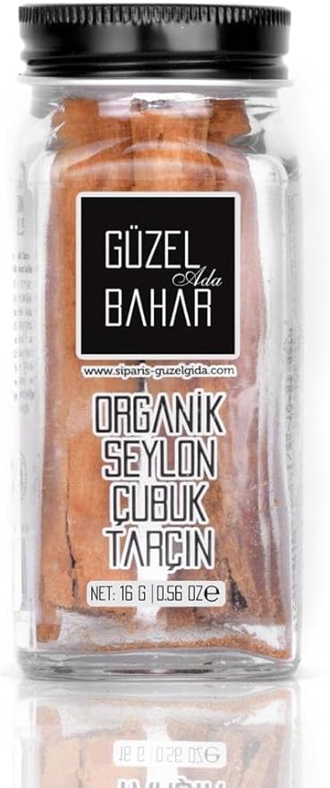 Gıda Güzel Ada Bahar Organik Seylon Çubuk Tarçın 16 g