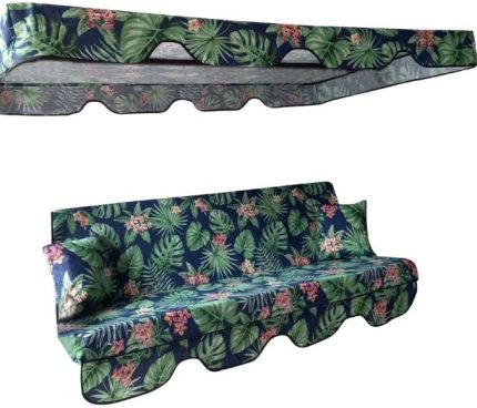 SALINCAK KILIF SETİ MİNDERSİZ 3 KİŞİLİK YAPRAK DESEN 164X47 CM