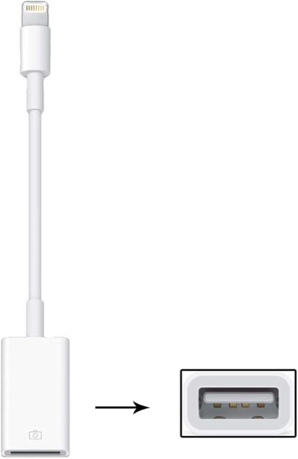 Lightning iPhone iPad to USB Kamera Adaptörü - Lightning to USB Beyaz - AL2470