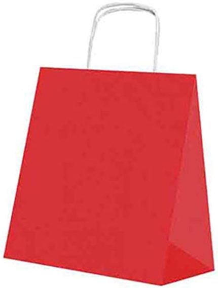 At Market Roll-Up Kraft Çanta Kırmızı Küçük Boy 18x24cm 25'li