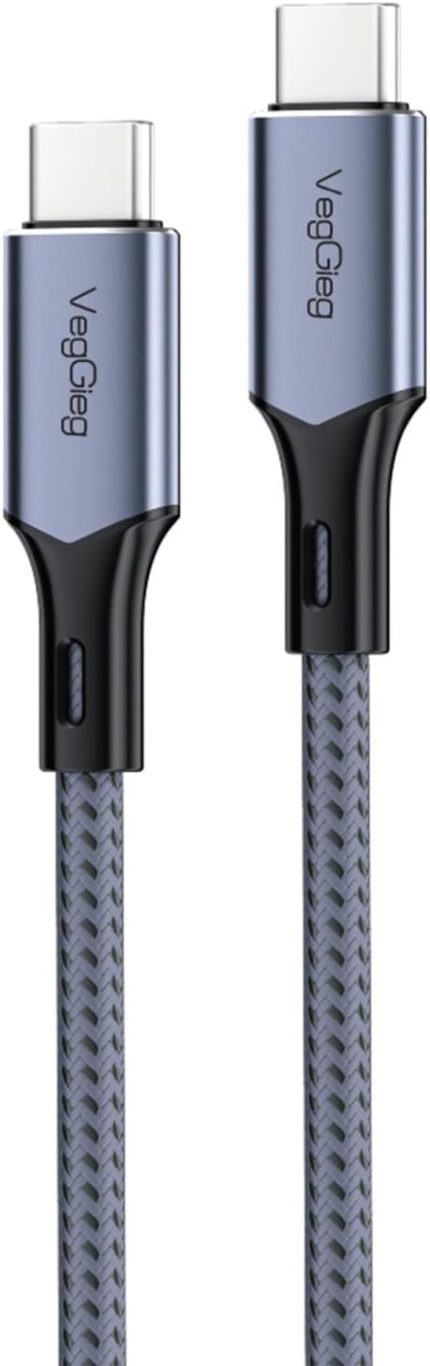 100W 5A E-Mark Çipli PD Type-C to Type-C Hızlı Şarj ve Data Kablosu 1.2 Metre