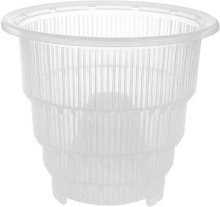 Orkide Saksıları,Delikli ve Mesh ile 4 Paket Plastik Yuvarlak Oluklu Orkide Potu,Orkide için Gömlekleri İç Ekici Bardakları,Hava Sütunlu Orkide Ekici Potası,,