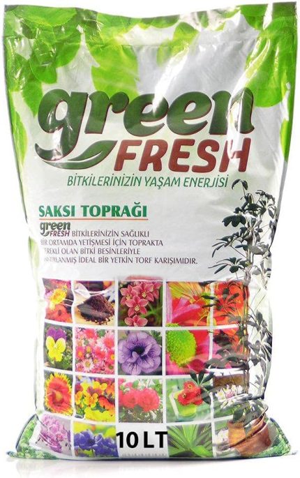 fresh Torf 10 LT Çiçek Toprağı Saksı Toprağı Doğal Tohum Ekim Torfu