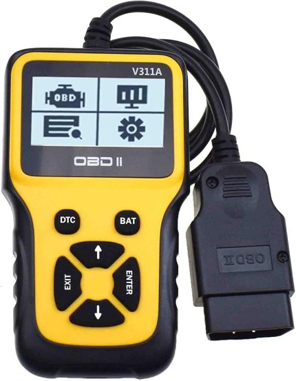 Sun OBD2 Tarayıcı, Geliştirilmiş Araba OBD II Tarayıcı Kod Okuyucu El Tipi Evrensel Otomotiv Arıza Tanılama Akü Test Aleti ile
