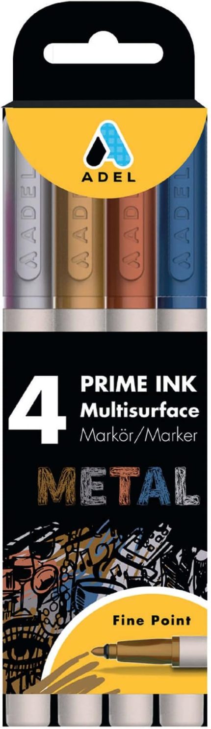 Prime Ink Multisurface 4'lü Metalik Markör