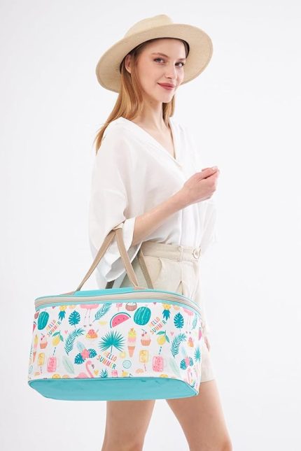 22 Litre Mavi Piknik/kamp Çantası Sepeti. Termal Termos Çanta (SICAK-SOĞUK KORUMA SAĞLAR) Mavi