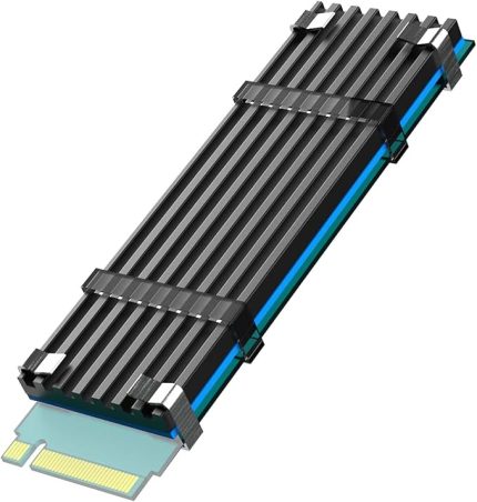 2280 M.2 SSD için M.2 Soğutucu, PC/PS5/PS5 Slim için Uygun, 22x70x3mm Alüminyum Gövde, Termal Ped Dahil