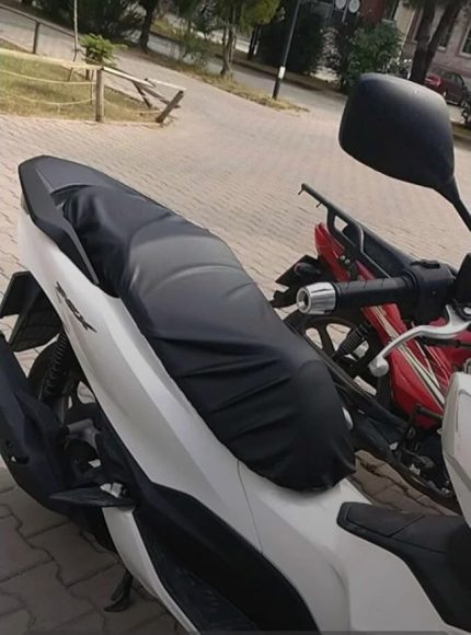 Caro (217) QJ Motor ATR 125 Siyah Motosiklet Deri Sele Kılıfı Örtüsü Brandası ile uyumlu