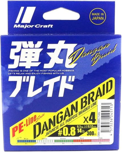 Craft Dangan Braid İp DB4 PE 0.8/0.10mm/14Lb/6.1kg/300 metre Multi