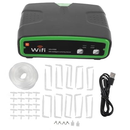 Pedleri Çift Pompa WiFi Kendi Kendine Sulama Sulama Sistemi Uzaktan Kumanda Özelleştirilmiş, Bitkileri Koruyun, Gizli Kancalar, Ev Için Pil, İç Mekan, Saksı Bitkileri