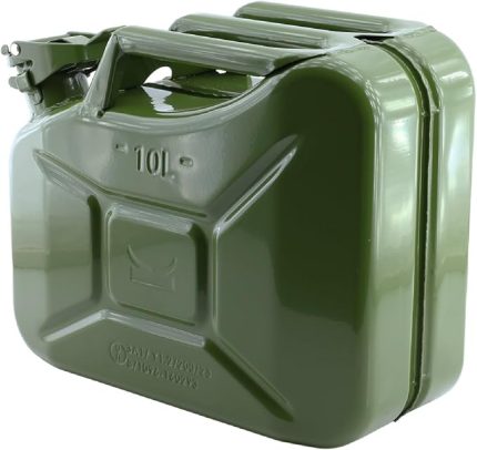 Metal Benzin Bidonu 10 Litre Akaryakıt Mazot Taşıma Doldurma Depolama Bidonu Dayanıklı Bidon