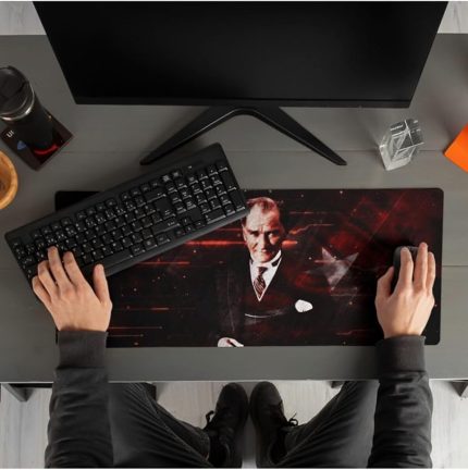 Atatürk Tasarımlı Ay Yıldız 70x30 Mousepad