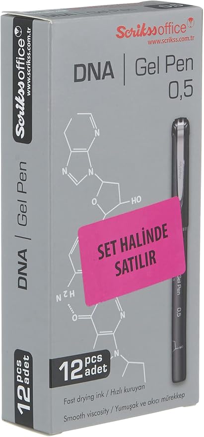 Office Dna Jel Tükenmez Kalem 12'li Ambalaj Siyah 0.5 Mm