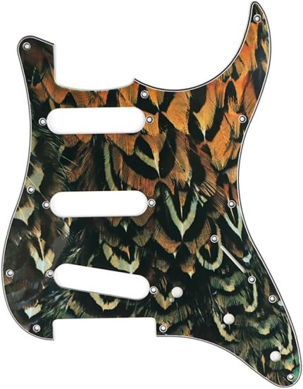 Delik Strat Gitar Pickguard SSS Scratch Plaka Stratocaster Tarzı Gitar Leopar Şerit Youmaxe