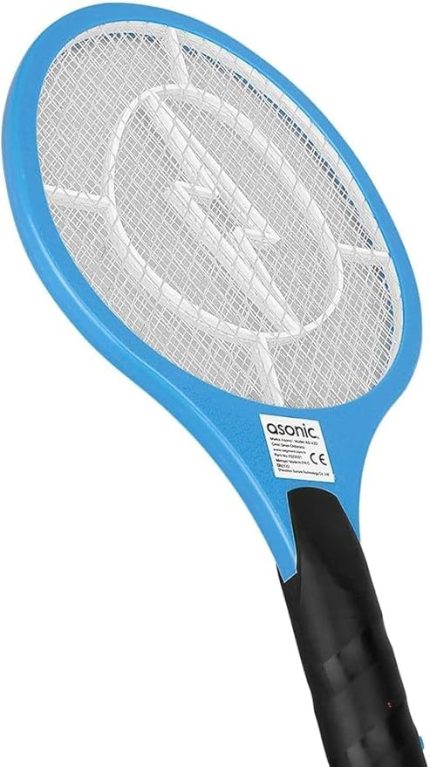 Pilli Sinek Öldürücü Raket Elektrikli Pille Çalışan Sinek Raketi, Sinek Öldürücü Yakalayıcı Asonic AS-A22 - Genişlik: 25 cm, Yükseklik: 45 cm, Derinlik: 3 cm (1 ADET)