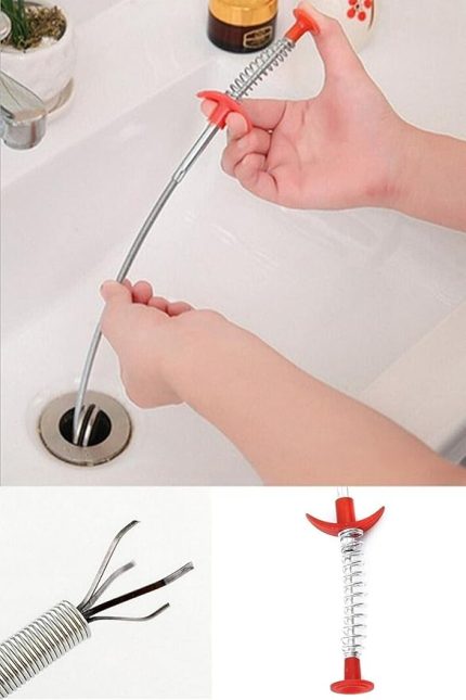 Chermik Paslanmaz Çelik Esnek Lavabo Tıkanıklığı Açıcı