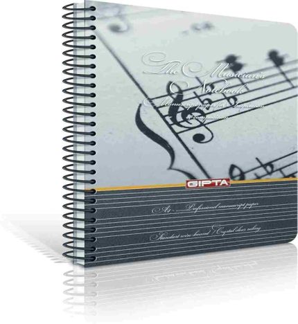 Müzik Defteri Spiralli 80 yap A4 Sert Kapak