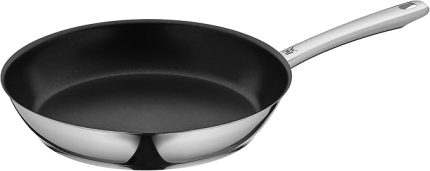 Nordic Profi 28 cm Tava, İndüksiyon Uyumlu, Yapışmaz Kaplamalı, Cromargan® Yüksek Kaliteli Paslanmaz Çelik, Fırına Uygun, Tüm Ocak Tipleriyle Uyumlu, Bulaşık Makinesinde Yıkanabilir