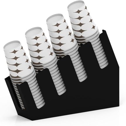 Bölmeli Kademeli Karton Bardak Standı - 16 oz Bardak Uyumlu