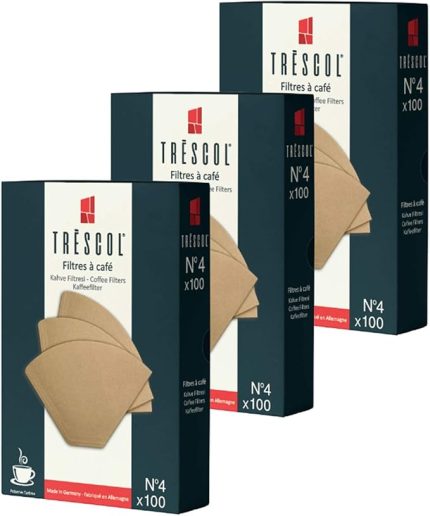 Kahve Filtresi 4 Numara (Büyük Boy) Naturel Kağıt 3X100 300'lü Paket