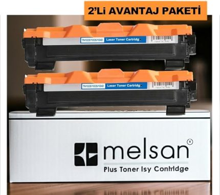 Brother ile Uyumlu TN1040, TN-1040 Toner İkili Paket Yüksek Kapasite Muadil