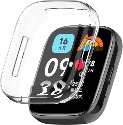Xiaomi Redmi Watch 3 Active İle Uyumlu Tam Koruma Silikon Kılıf Renkli Kasa (şeffaf)
