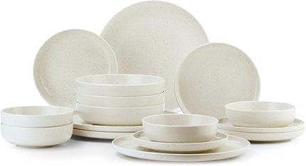 Porselen Moderna 16 Parça 4 Kişilik Yemek Takımı Krem