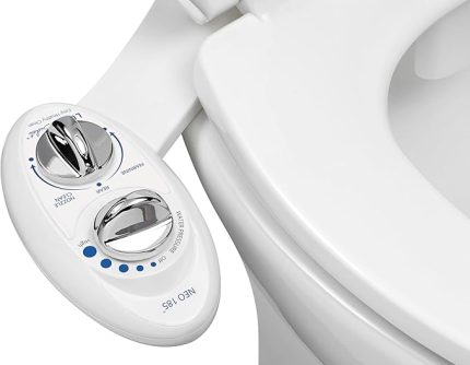Bidet Neo 185 Bidet Kendi Kendini Temizleyen Çift Başlıklı Manuel Tuvalet Aparatı, Beyaz
