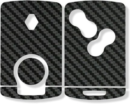 Design Renault Clio4 ile Uyumlu Megane 3 Fluance Anahtar Kart Folyo Sticker Kaplama Mat Karbon Siyah