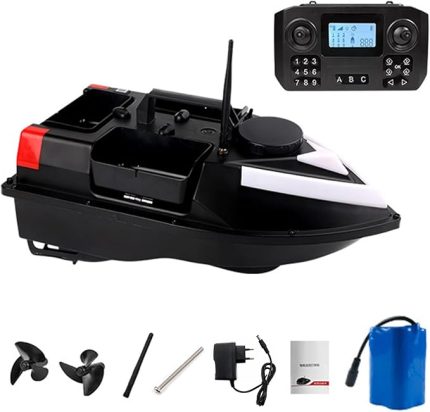 RC Balıkçılık Yem Teknesi 500m Uzaktan Kumandalı Balıkçılık Yem Teknesi GPS Otomatik Dönüş Su Geçirmez Yuvalama Teknesi Çift Motorlu