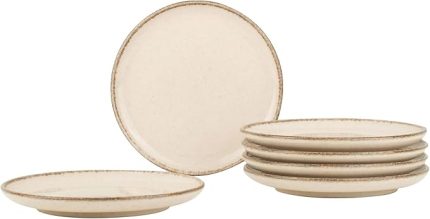 Porselen Moderna 6 Parça 15cm Pasta Tabağı Tarçın