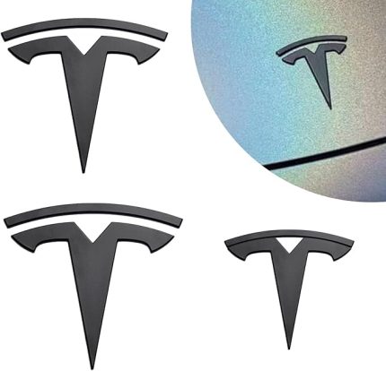 Model Y araç etiket seti: 3 adet amblem logosu, mat siyah amblem, araç aksesuarı, ön/arka/direksiyon aksesuarı