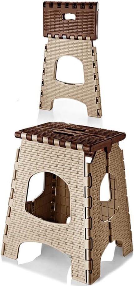 120 KG Kapasiteli Büyük Boy Katlanır Tabure - Katlanabilir Kamp Taburesi - Tabureler - 35x32x46 cm - Dükkan Taburesi - Kamp Plaj Mangal Piknik Taburesi - Katlanır Sandalye