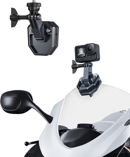 Cam Klipsi Kamera Montajı, Hızlı Bırakma Motosiklet Cam Kelepçesi Go Pro 13 12 11 10 9 8 7 DJI Osmo 360 Action 5 Pro Action 4 3, Insta 360X5 X4 ile Uyumlu Spor Eylem Kam