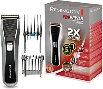 HC7130 saç kesme makinesi (LED şarj kontrol göstergesi, titanyum kaplamalı bıçaklar, 17 uzunluk ayarı + 2 tarak eklentisi, elektrikli/pille çalışır) saç/sakal kesme makinesi, ProPower Titanium