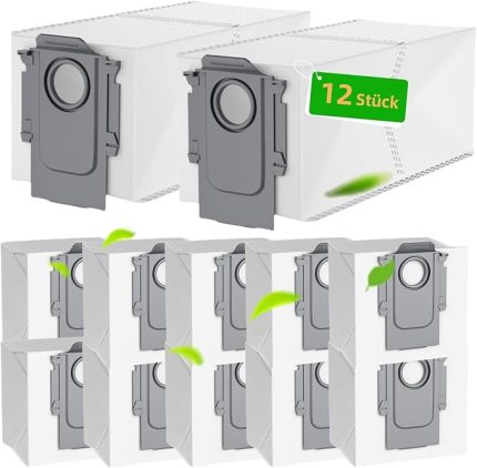 Q Revo/Q Revo Pro/Q Revo MaxV/QRevo Curv/QV 35A/35S/QR/S8 MaxV Ultra/QRevo S/Qrevo Maste/Elektrikli Süpürge için 12 Adet Toz Torbası, Yedek Torba Aksesuar Seti Elektrikli Süpürge Torbası