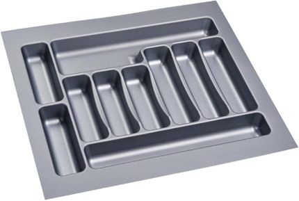 Çekmece İçi Kaşıklık 55 x 49 cm Mutfak Çekmece Düzenleyici Gri