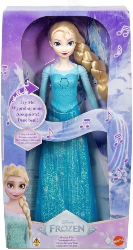 Disney Karlar Ülkesi oyuncakları, Karlar Ülkesi filmindeki 'Let It Go' şarkısını 4 dilde seslendiren ve filmdeki kıyafetini giyen, Şarkı Söyleyen Elsa bebek, JDX52