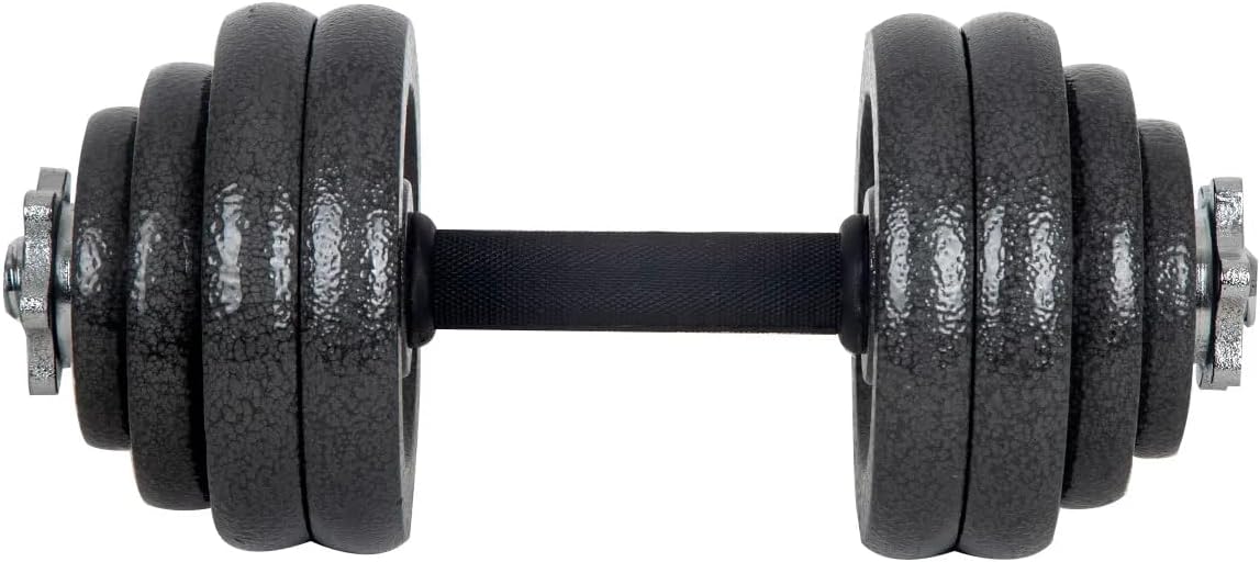 Fitness Dambıl Seti, 30 Kg, Taşıma Çantalı, Döküm Plakalar, 2 Adet 34 Cm Krom Bar, Siyah Renk - Görsel 2