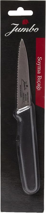 Practico Black Tırtıklı Soyma Bıçağı - 9cm