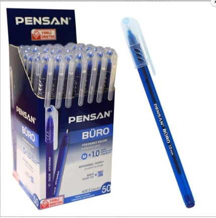 Büro 1.0 Mm Mavi Tükenmez Kalem 12 Adet Tk.k